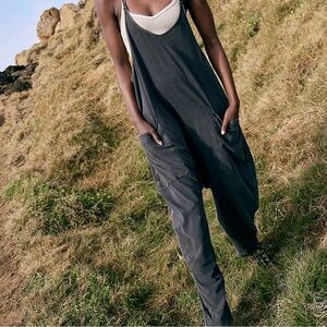FP by Free People Hot Shot Onesie in Washed Black